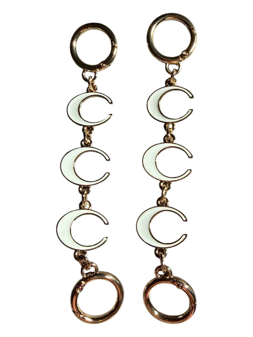 5 Different styles Gold  Purse Strap Extenders. Priced per pair